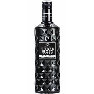 Three Sixty Black 42 Vodka 42% 1 l (čistá fľaša)