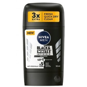 Nivea Invisible Black&White pánsky tuhý anti-perspirant 50ml
