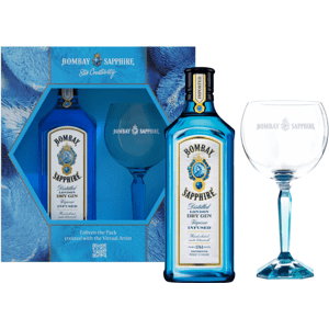 Bombay Sapphire + pohár 40% 0,7l