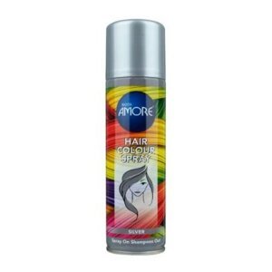 Amore farebný lak na vlasy - strieborný 150ml