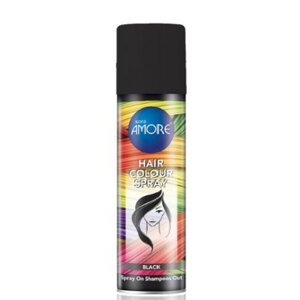 Amore farebný lak na vlasy - čierny 150ml