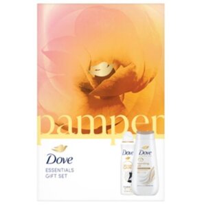 Dove Pamper sprchový gél 225 ml + antiperspirant sprej 150 ml, kosmetická sada