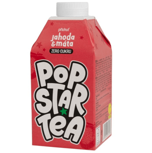 POPSTAR Tea ZERO Jahoda mäta 0,5l by Calin