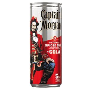 Captain Morgan Original Spiced Gold & Cola 5% 0,25l Plech x6
