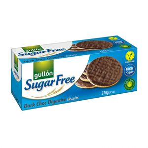 Gullón Digestive sušienky polomáčané v čokoláde, bez cukru 270 g