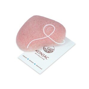 Konjac Pleťová špongia srdce ružové - ružový íl