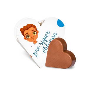 Chocolate Patrik Čokoládové srdce biele mliečne - Pre super chlapca