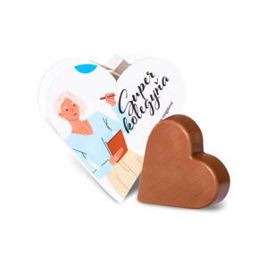 Chocolate Patrik Čokoládové srdce biele mliečne - Super kolegyňa