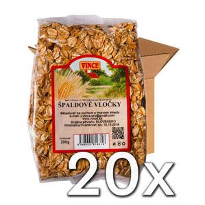 J. VINCE Špaldové vločky 200g | 20ks v kartóne