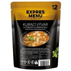 Expres menu Kurací vývar s mäsom a zeleninou 2 porcie 600g