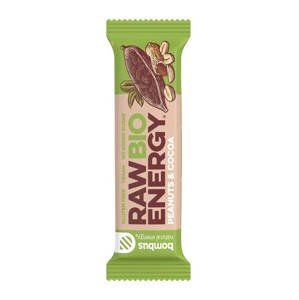 Bombus Raw BIO Energy tyčinka arašidy a kakao 50g