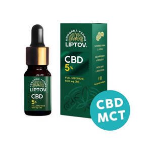 Konopná farma Liptov Konopný olej CBD s MCT 5% full spectrum 10ml