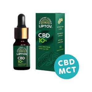 Konopná farma Liptov Konopný olej CBD s MCT 10% full spectrum 10ml