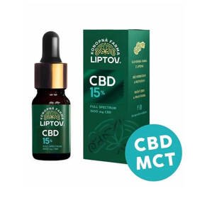 Konopná farma Liptov Konopný olej CBD s MCT 15% full spectrum 10ml
