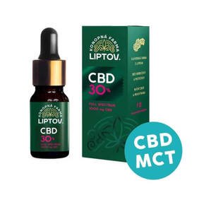Konopná farma Liptov Konopný olej CBD s MCT 30% full spectrum 10ml