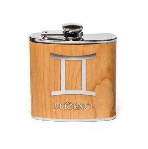 Ploskačka gravír znamenie zverokruhu Blíženci 180ml