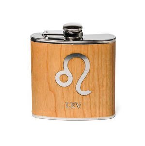 Ploskačka gravír znamenie zverokruhu Lev 180ml