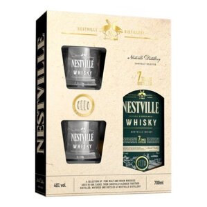 Whisky Nestville Blended 40% 0,7L darčekové balenie + 2 poháre