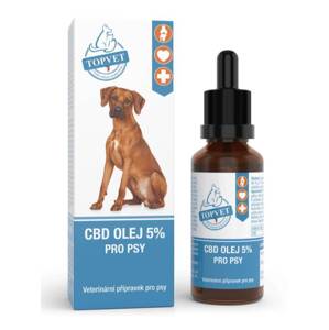 TOPVET CBD olej 5% pre psov 10ml