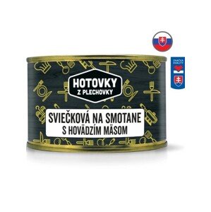 Hotovky z plechovky Sviečková na smotane s hovädzím mäsom 400g