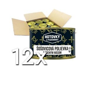 Hotovky z plechovky Domáca Šošovicová polievka s údeným mäsom 600ml | 10ks v kartóne