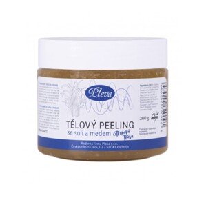 Pleva Telový peeling so soľou a medom citrónová tráva 300g