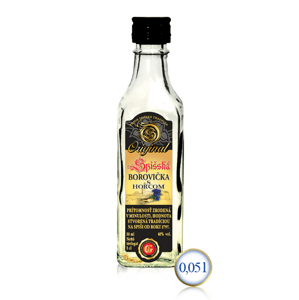 Mini Spišská borovička s horcom ORIGINAL KOSHER 40% 0,05l
