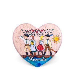 Drevená magnetka Slovensko - pĺte
