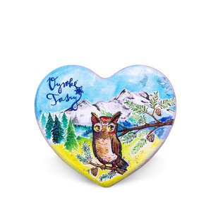 Drevená magnetka Vysoké Tatry - sova