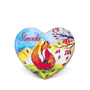 Drevená magnetka Slovensko - líška