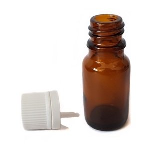 Sklenená fľaška 18mm hrdlo + uzáver s kvapátkom 10ml