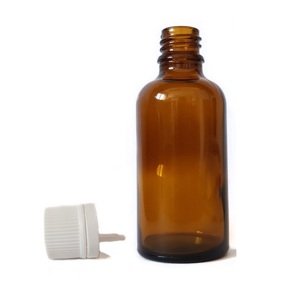 Sklenená fľaška 18mm hrdlo + uzáver s kvapátkom 50ml