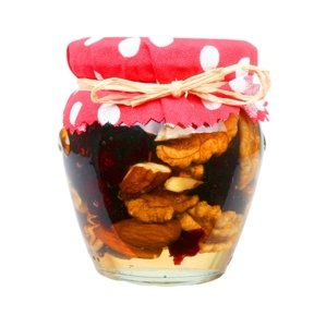 Mix orechov a brusníc v mede 250g