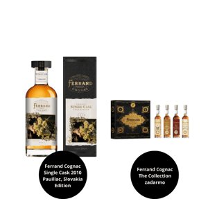 Ferrand Cognac Single Cask 2010 Pauillac, Slovakia Edition, GIFT + Ferrand Cognac The Collection